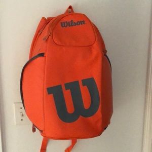 Gorgeous orange Wilson tennis backpack